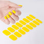 16‑Piece Semi‑Cured Gel Nail Wrap Set – French Pure Color UV Gel Polish Strips, Long‑Wear Nail Extension Decals