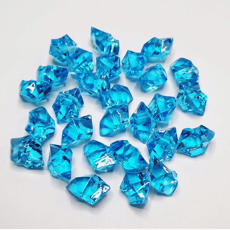 100pcs-200PCS/lot 25X18mm Acrylic Crystal Ice Rock Stones Vase Gems For Wedding Party Decor Confetti Table Scatter Beads