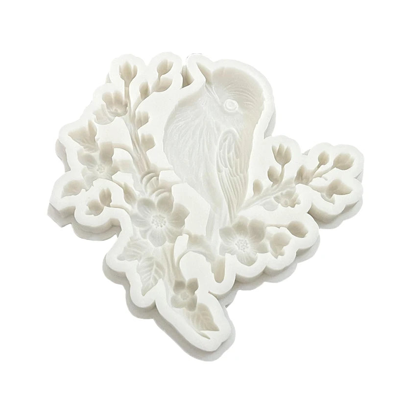 Bird Flower Silicone Sugarcraft Mold Chocolate Cupcake Baking Fondant Cake Decorating Tools