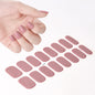 16‑Piece Semi‑Cured Gel Nail Wrap Set – French Pure Color UV Gel Polish Strips, Long‑Wear Nail Extension Decals