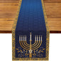 Hanukkah Menorah Table Runner – Star of David Holiday Home Décor