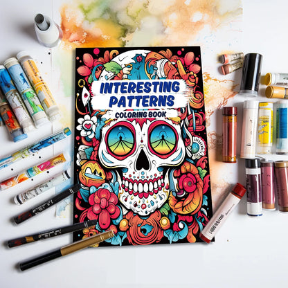 1pc, A4 Adult Coloring Book, Skulls , 25 Different Patterns, 100gsm Thick Paper