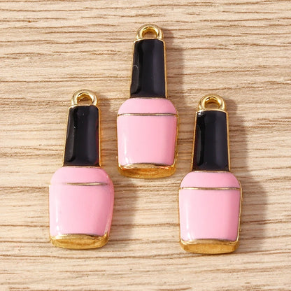 10pcs Mix Cute Enamel Women Lips Lipstick Charms Pendants for Jewelry Making Earrings Necklace Bracelets DIY Crafts Supplies