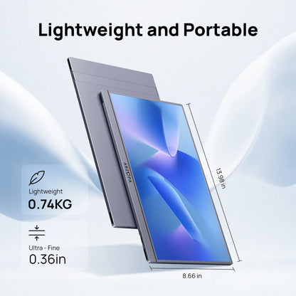 ARZOPA 15.6 inch 1080P 100%sRGB Grey Portable Gaming Monitor HDR10 External Second Display Screen for PC/MAC/Phone/Xbox A1 GRAY
