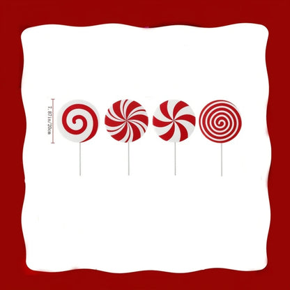 Christmas Party Decorations Xmas Tree Picks Large Peppermint Lollipop Christmas Picks for Tree Cute Candy Picks Ornaments
