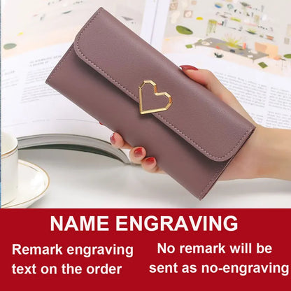 2024 Long Women Wallets Free Name Customized Lady's New Fashion High Quality PU Female Purse Photo Holder Wallet For Girls
