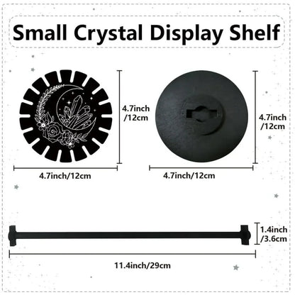 1Set Shelf Black Display Shelf Dowsing Pendulum Wheel Display Stand Witch Stuff Wooden Pendulum Holder Stand