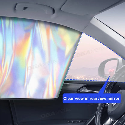SEAMETAL Magnetic Car Side Window Curtains UV-Reflective Sun Shade Sun Protection Cover Anti-Glare Privacy Curtains for Baby