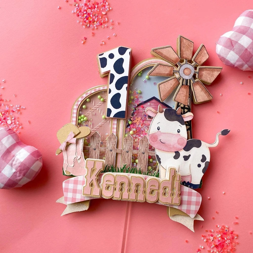 18pcs Carton Farm Animal Paper Cupcake Toppers for Kids Farm Themed Birthday Baby Shower Party Decoration DIY Cake Supplies