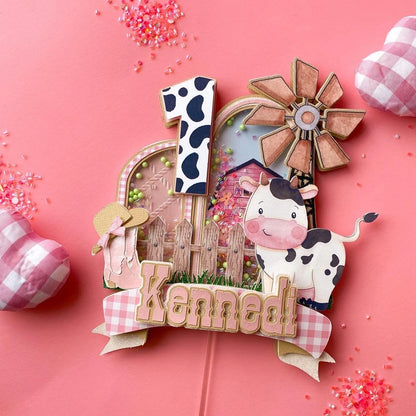 18pcs Carton Farm Animal Paper Cupcake Toppers for Kids Farm Themed Birthday Baby Shower Party Decoration DIY Cake Supplies