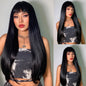 Long Straight Blonde Synthetic Wigs highlight Golden Hair Natural Female wig Middle Part Wigs For Cosplay Party Heat Resistant
