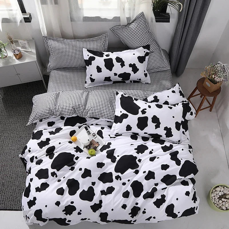 2/3piece Cartoon Animal Starry Sky Print Bedding Set, A Duvet Cover and A Pair of Pillowcases (no Padding), Suitable for Bedroom