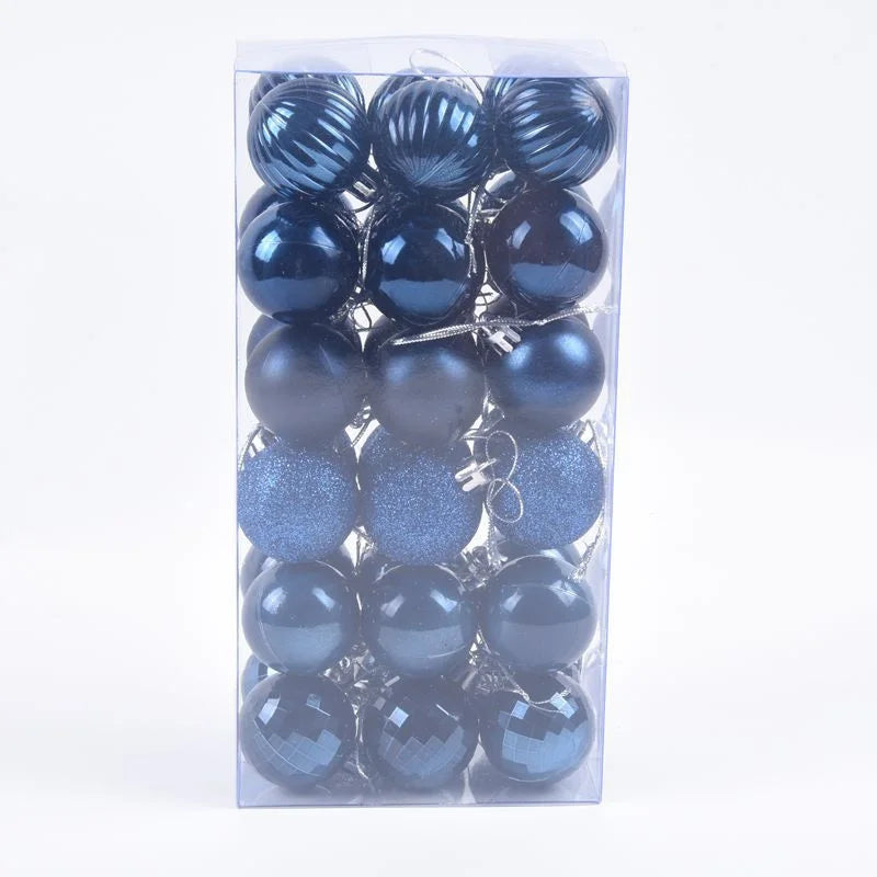 36/24pcs 40mm Merry Christmas Balls Christmas Tree Hanging Ball Ornaments Christmas New Year Party Home Decoration