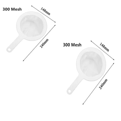 1PC Fine Mesh Strainer Spoon for Coffee, Milk, Soy, and Yogurt 100/200/300/400 Mesh Nylon Filter For Kitchen Dining Gadgets
