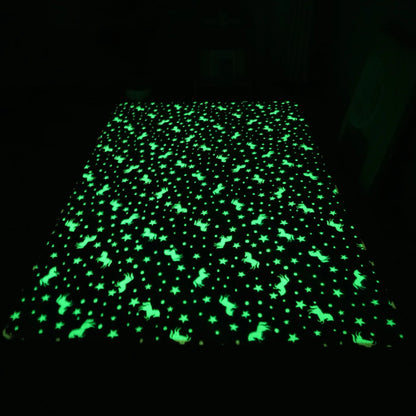 Multicolour Stars Pattern Glow in The Dark Area Rug Horse Area Rug Living Room Carpet Luminous Area Rug Indoor Rugs for Children