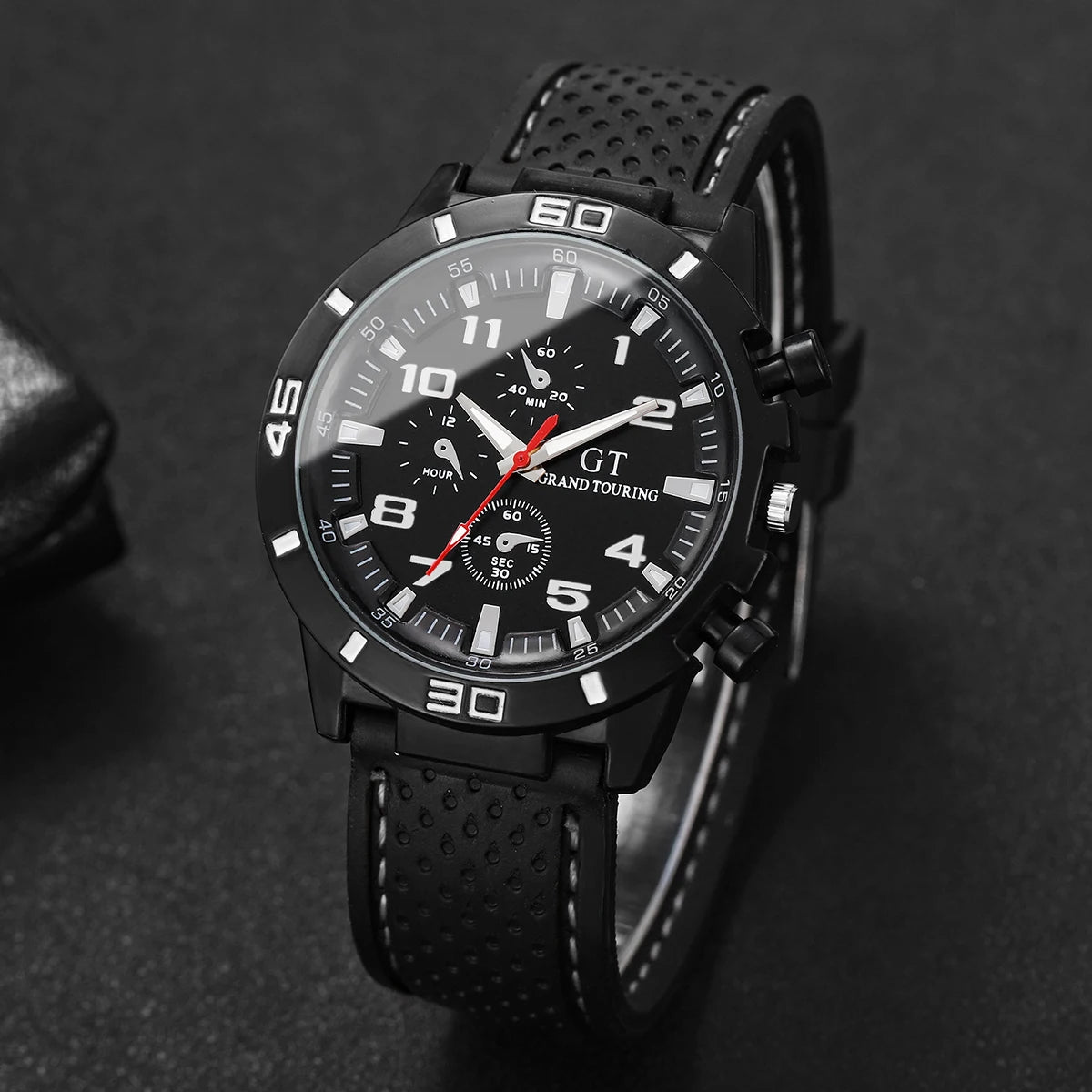 6PCS/Set Men Watches Fashion Silicone Band Mens Sports Watches Reloj Hombre（Without Box）