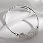 Trendy 925 Sterling Silver Bangles Bracelet Charms