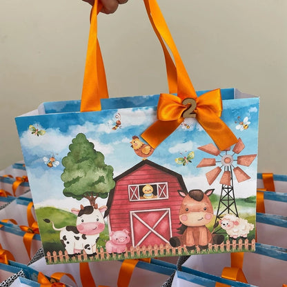 18pcs Carton Farm Animal Paper Cupcake Toppers for Kids Farm Themed Birthday Baby Shower Party Decoration DIY Cake Supplies