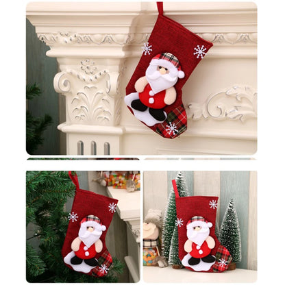 Christmas Hangings Classic Christmas Elements Printed Stocking