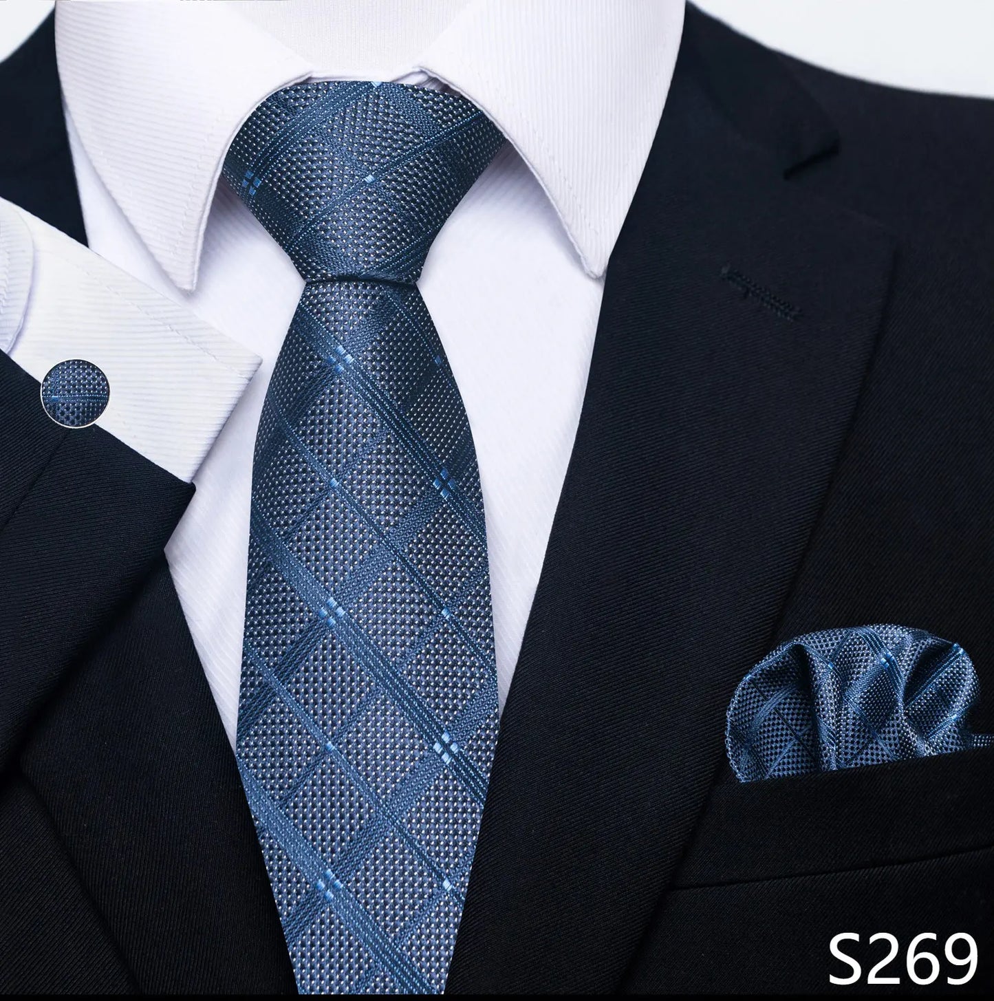 Silk Tie Pocket Squares Necktie Suit Accessories