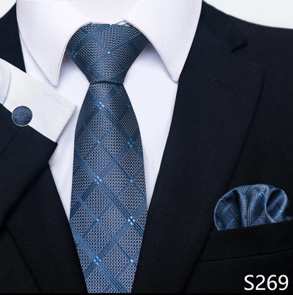 Silk Tie Pocket Squares Necktie Suit Accessories