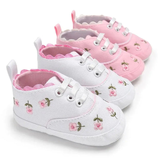 Baby Girl Casual Canvas Shoes Cotton Sole Non-slip