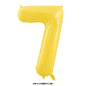 40‑Inch Yellow & White Macaron Daisy Number Foil Balloon