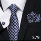 Tie Pocket Squares Cufflink Necktie Set