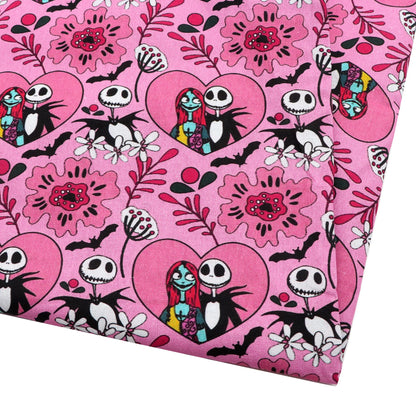 Jack Skellington The Nightmare Before Christmas Polyester Cotton Fabric Tissue Sewing Quilting Needlework DIY Cloth 50*145cm