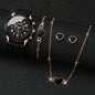 4pcs/set Women Silicone Band Watches Fashion Women Heart Jewelry (Without Box)
