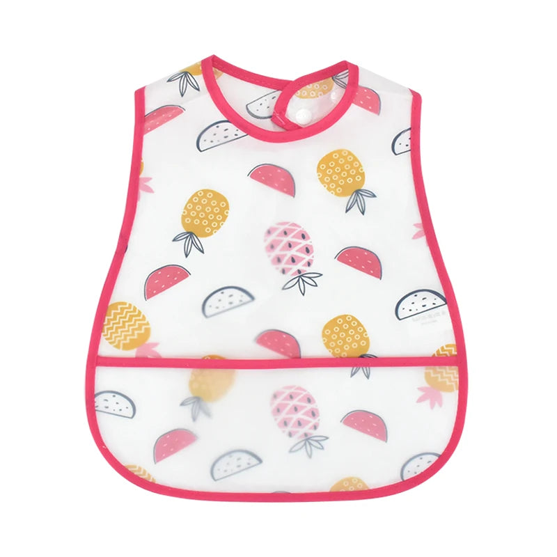 Adjustable Baby Bibs Waterproof Pocket Lunch Feeding Bibs
