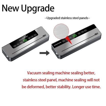 Electric Vacuum Sealer Machine Dry/Wet Food Packaging Vacuum Sealing Bags Food Storage Vacuum Packaging Machine For Kitchen