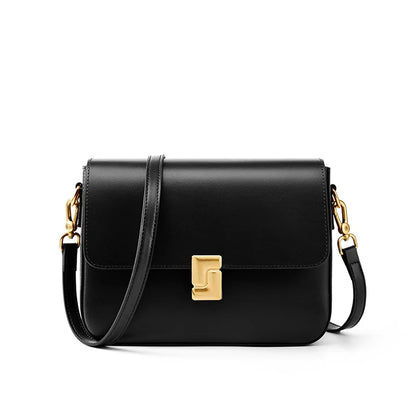 2025 genuine Leather Women Crossbody Bag Luxury Design Small Square Bag Cowhide Women's Commuter Shoulder Bag ladies gift