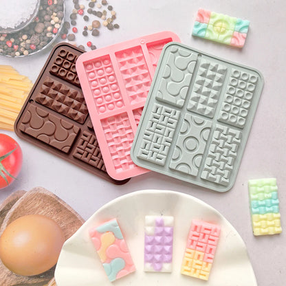 1 creative mini Euler circle baking silicone mold, suitable for DIY chocolate, candy, cookies, ice tray (6-chamber)