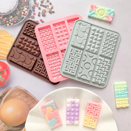 1 creative mini Euler circle baking silicone mold, suitable for DIY chocolate, candy, cookies, ice tray (6-chamber)