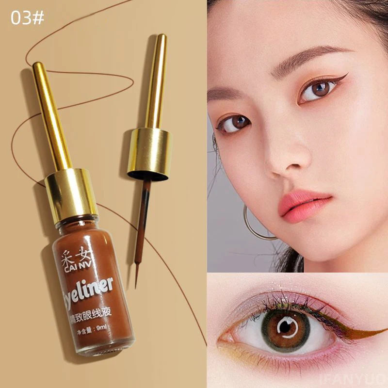 9ml Liquid Eyeliner Black White 0.01mm Super Slim Waterproof Quick Dry Long Lasting Color No Smudging Eyeliner Pencil Eye Makeup
