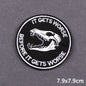 The Death Embroidery Iron On Patches For Clothing DIY Applique Patches On Clothes Skull Badges on backpack Jakcet
