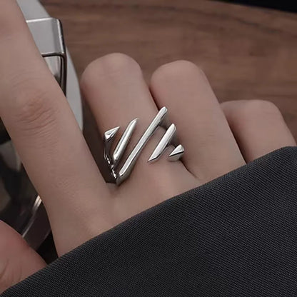 925 Sterling Silver Rings For Women Men Fine Jewelry Finger Adjustable Open Vintage Chain Ring