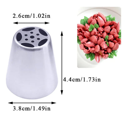 Russian Tulip Icing Nozzles – Flower Piping Tips for Cupcakes & Pastry Decorating