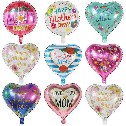 10pcs 18inch spanish mother foil balloon i loveyou have mom balloon heart gift mother's day adult birthday decoration