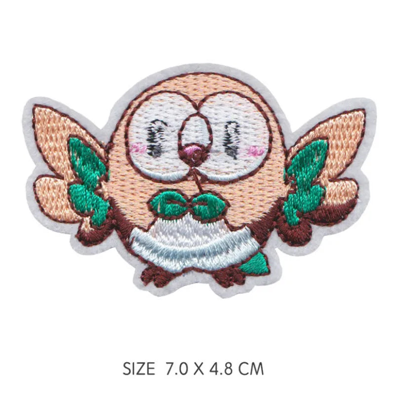 30‑Style Pokemon Embroidery Cloth Patches – Pikachu & Cartoon Iron‑On/Sew‑On Appliques for DIY Clothing