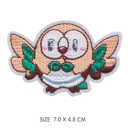 30‑Style Pokemon Embroidery Cloth Patches – Pikachu & Cartoon Iron‑On/Sew‑On Appliques for DIY Clothing