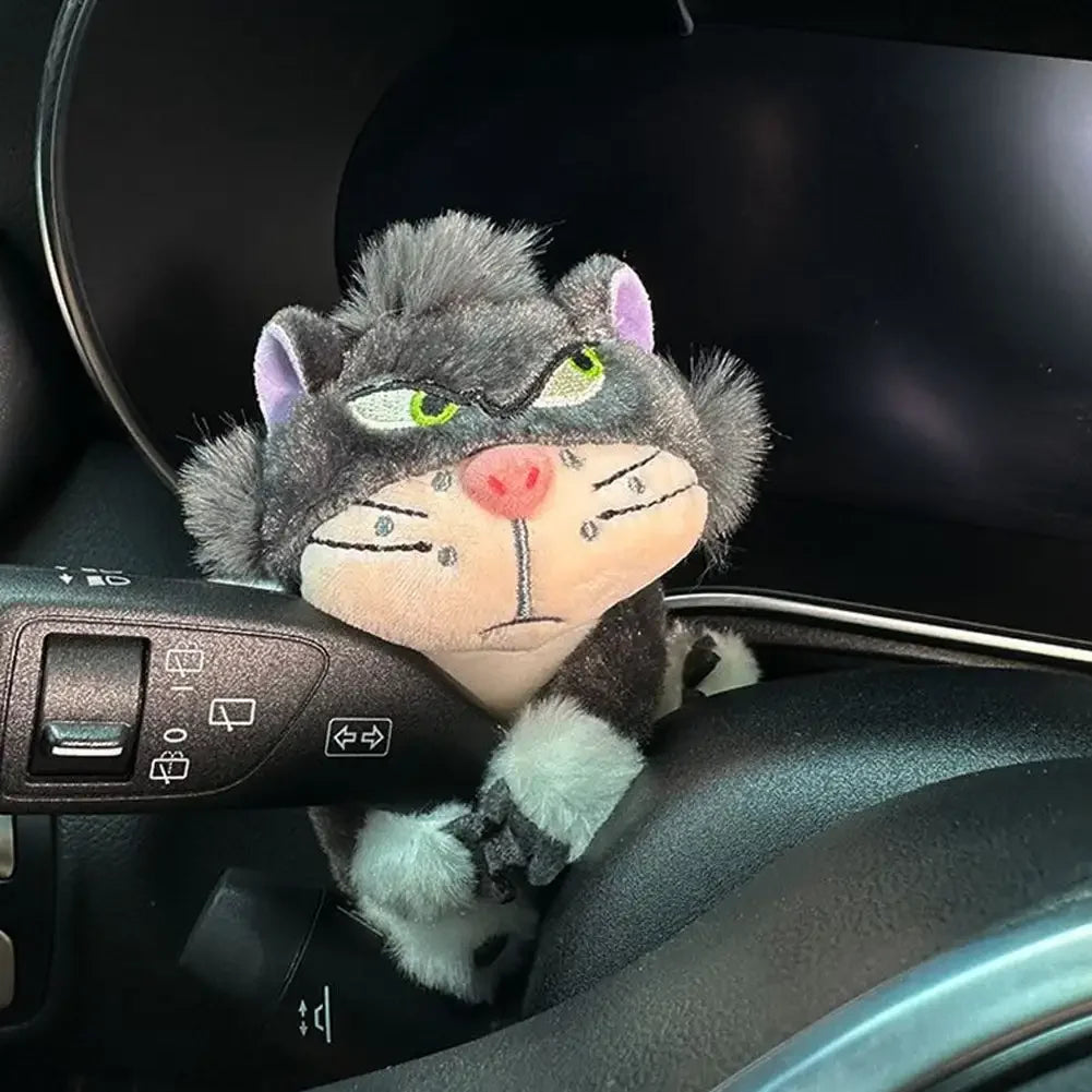 Cute Car Wiper Plush Ornaments – Capybara, Panda & Cat Turn‑Signal Switch Decorations