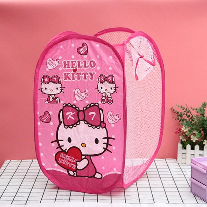 Sanrio Laundry Basket Hello Kitty Kuromi Mymelody Cinnamoroll Animation Peripheral - Foldable Clothes Storage