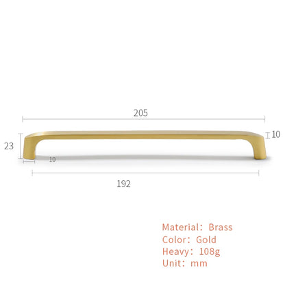 Solid Brass Handles Modern  Kitchen Cabinet Knob Cupboard Door Pulls Drawer Knobs Gold Furniture Handle Hardware
