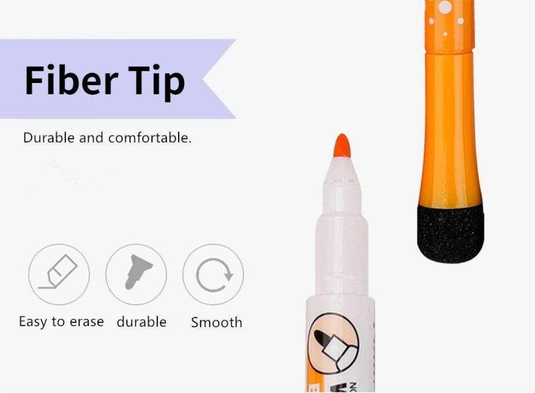 8Pcs Magnetic Erasable Whiteboard Marker Colors Set