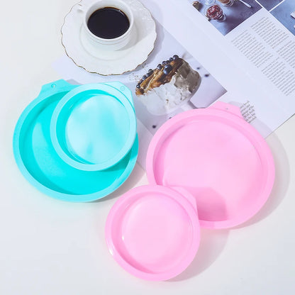 FAIS DU 2-8pcs Silicone Cake Pan 4/6/8inch Round Cake Layer Set Silicone Bakeware Mold for Baking Tools Rainbow Cake and Mousse
