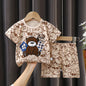 Cartoon Printed Clothing Pure Cotton Home Clothes 2 Piece T-shirt+Shorts