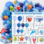 124 Pieces Ocean Theme Balloon Arch Set for Birthday Backdrop Pool Beach Party Sea World & Summer Decoration