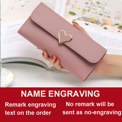 2024 Long Women Wallets Free Name Customized Lady's New Fashion High Quality PU Female Purse Photo Holder Wallet For Girls
